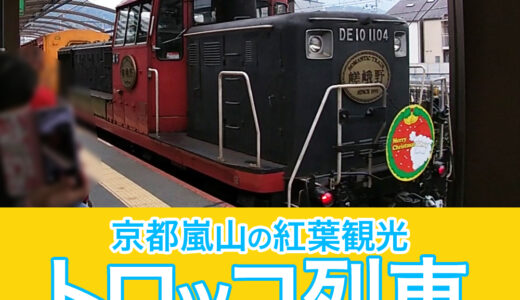 京都嵐山へ行くなら渋滞も回避できる嵯峨野トロッコ列車がおススメ。