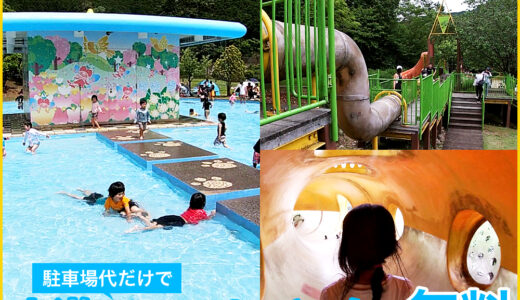 無料で水遊びやアスレチックが楽しめる奈良県宇陀市の「平成榛原子供のもり公園」。